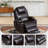 Set Of Two Power Swivel Rocker Chon For Adults - Rocking Recliner With Heat And Massage/Cup Holder/LED Lights/USB & Type-C Ports/Side Pocket For Living Room-363682184