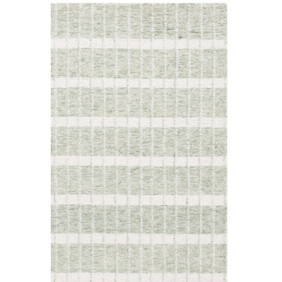 Genres genre 552, 80% laine touffetée à la main; Tapis géométrique 20% coton