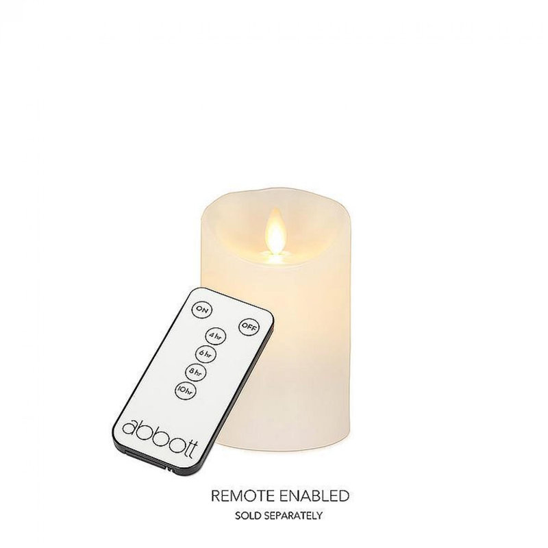 Bougie sans flamme Reallite, Ivoire ivoire, 4,5 po x 3 po sans flamme