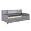Lit plateforme tapissier avec rangement et tiroirs-860769158