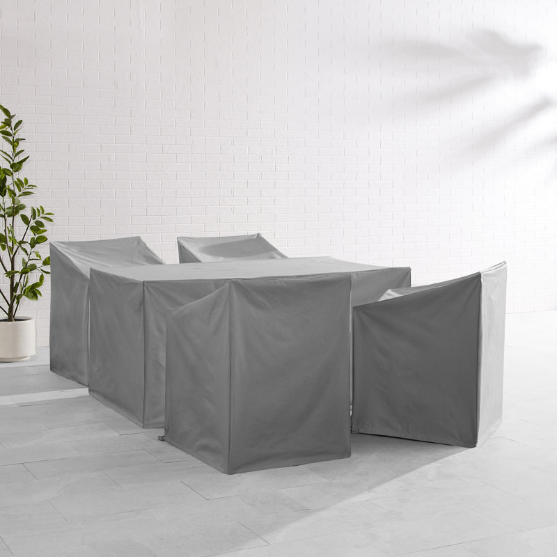 Housse pour ensemble repas de patio, gris