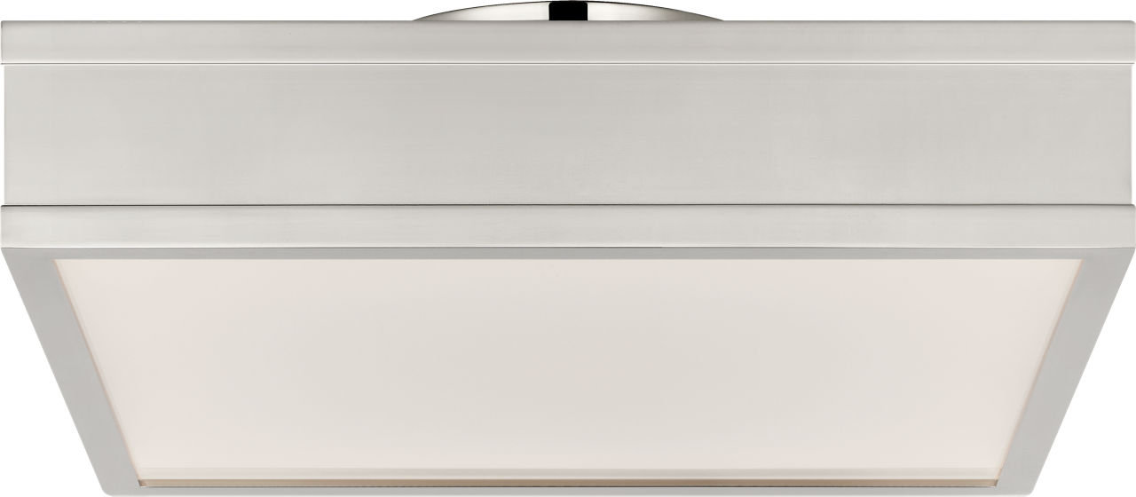 Radcliff Single Light Flush Mount, Polished Nickel, 4" H x 12" W x 12" D