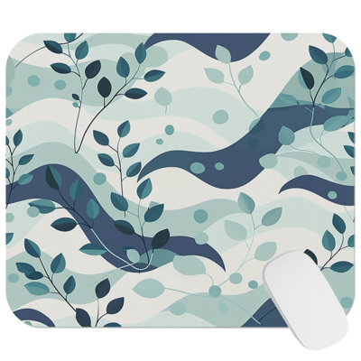 Beach and Coastal Coastal Pattern II Marine Life Nautical Gaming Cute Office Laptop Desk Pad Gift Mat Square Rectangle Non-Slip Mousepad