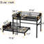 Lit double superposé double en métal de couleur rétro, détachable en lit mezzanine et plateforme, facile à assembler seul - lit de couleur, séparable pour différentes configurations de chambre, expérience de sommeil tranquille