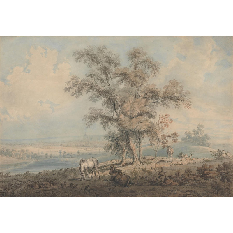 Londres depuis Highgate Hill (1792), H 23 po x l 32 po