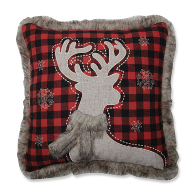  Coussin en fourrure à thème de renne