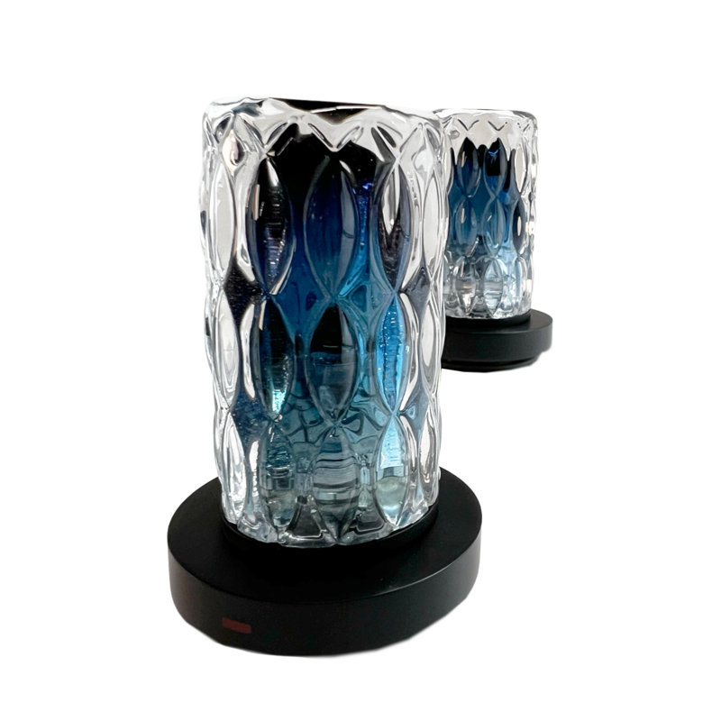 Susanna Widespread Faucet 2-handle Brass Bathroom Faucet with Blue Glass Handles, Matte Black