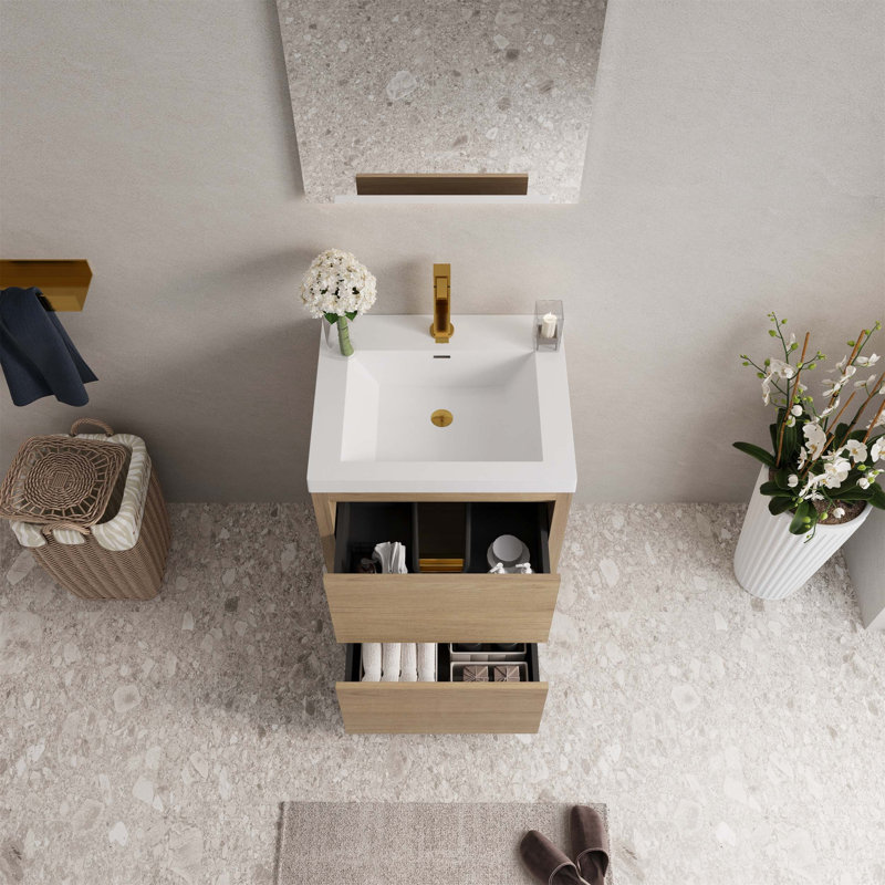 Freestanding Bathroom Vanity with Sink, Bathroom Storage Cabinet with Countertop and Soft Close Drawers, Ideal for Organizing Bathroom Essentials