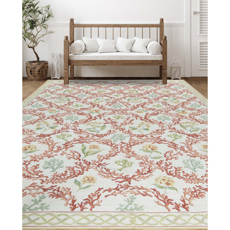 Venatura Wool Floral Area Rug, Rectangle 10' x 13'5"