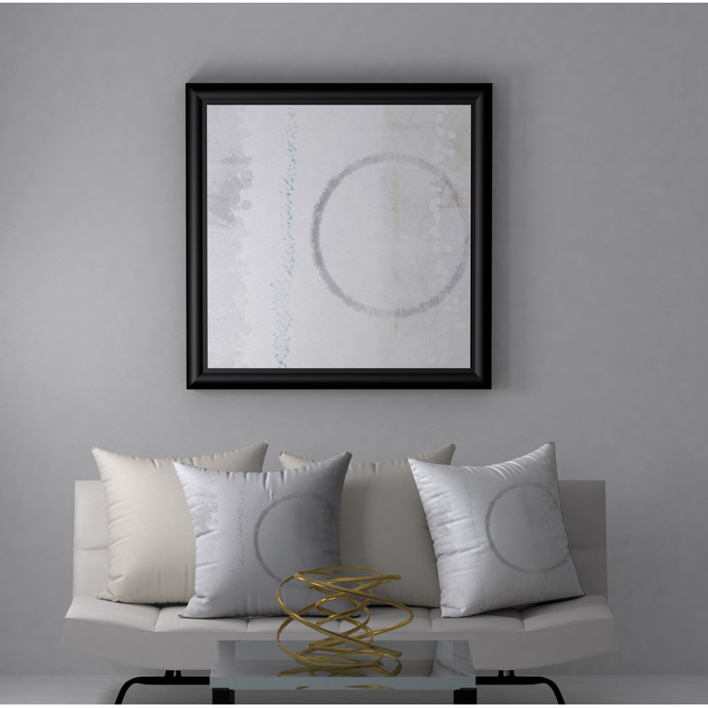 Housse de coussin carré et insert, 18" x 18", Blanc / bleu sarcelle