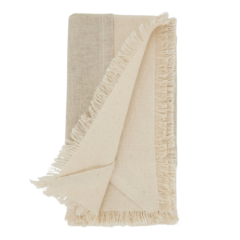 Ensemble de 4 serviettes de table à franges tendance (ensemble de 4)