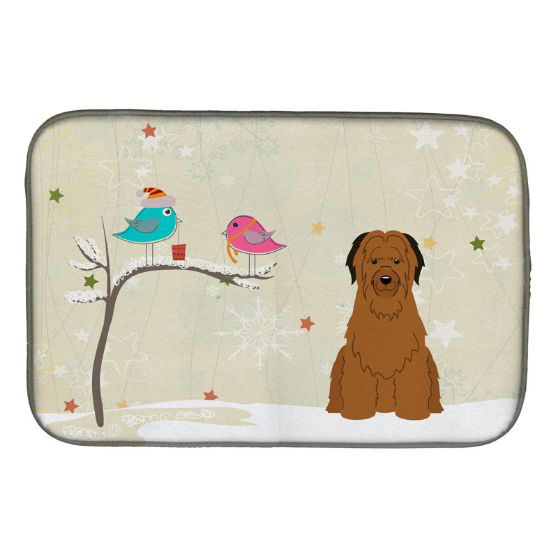 Tapis de noël entre amis brie, Brun
