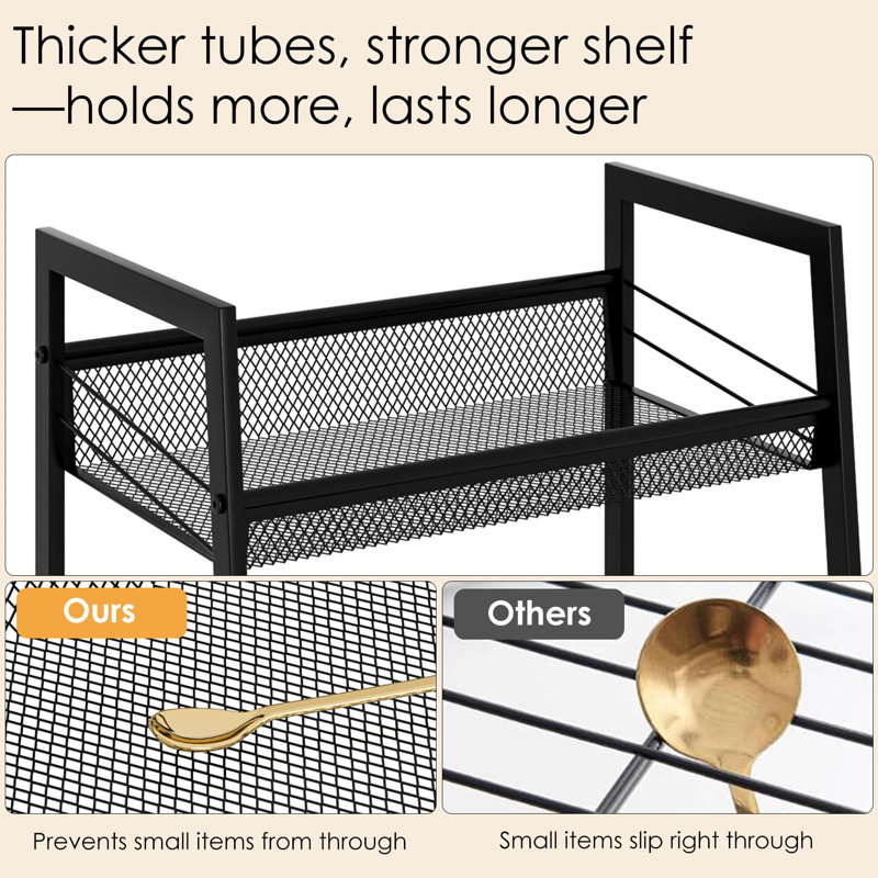 Étagère de salle de bain à 2 niveaux, organisateur de salle de bain et rangement pour petits espaces, étagères en métal autoportantes et imperméables pour la cuisine et la salle de bain