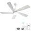 52 Inch Ceiling Fan With Dimmable LED Light 5 Solid Wood Blades Smart Remote Control Reversible DC Motor Ceiling Fan-611995945