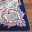 Tapis bleu marine / ivoire en laine touffeté à la main Couran-1057695911