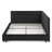 Full Size Upholstered Tufted Sofa Bed Frame, Velvet Headboard & Armrests, Comfortable Backrest, Black-624951323-624951320