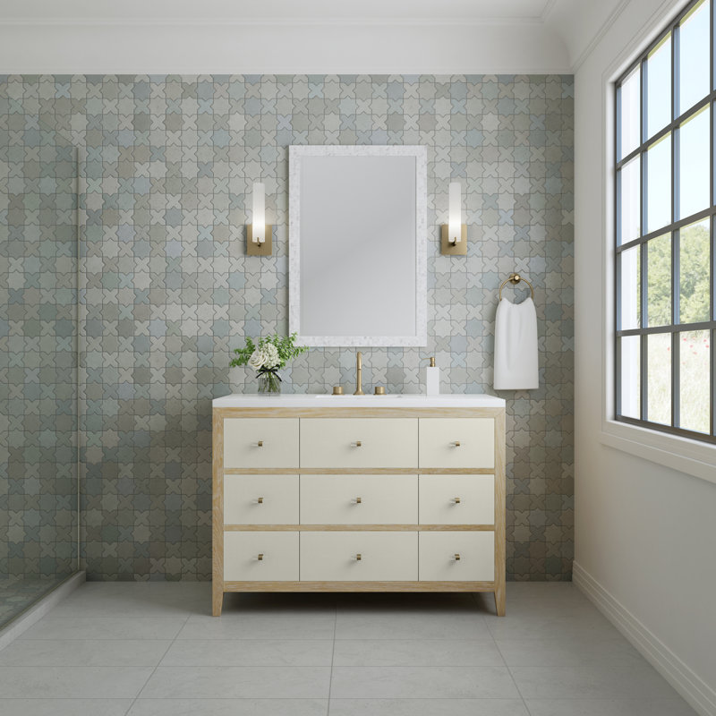 Celeste 48'' W Vanity, White Zeus, 8" Widespread