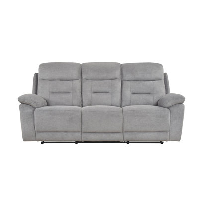 Canapé double inclinable, chenille étain