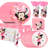 Minnie Birthday Party Supplies,113pcs Minnie Mouse Party Decorations Tableware Set