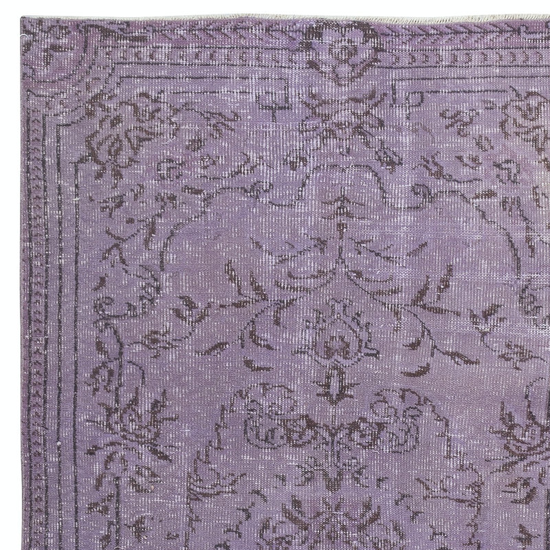Tapis mauve mauve 4,6 x 9 pi, tapis turc fait à la main Home Decor