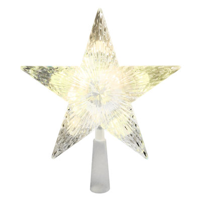 Battery Operated Pentagram Star LED Tree Topper