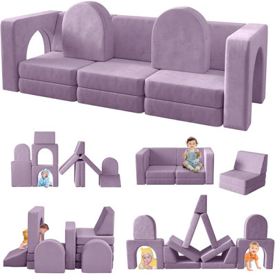 Canapé Chesterle pour enfants et tout-petits Chesterle, canapé-lit pliant convertible et multifonctionnel 12 en 1