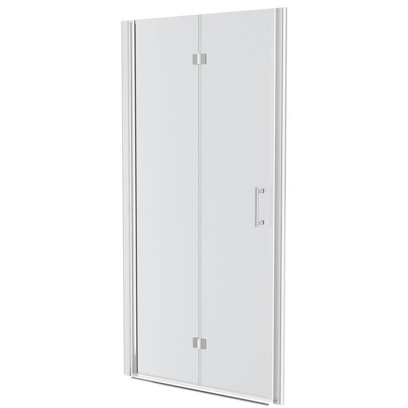 Porte de douche Bi l 36 po x H 72 po, verre trempé, résistant à l'usure, peu encombrant,