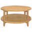 Table basse ronde en érable brun