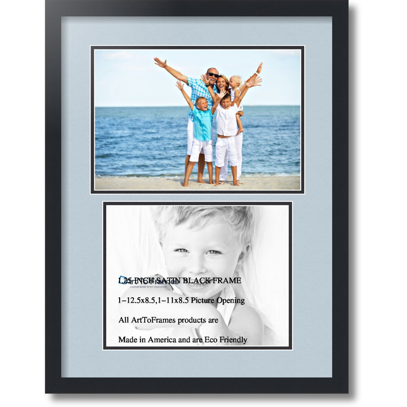 Cadre photo Jammie, Bleu pastel, 8,5 po x 11 po, 8,5 po x 12,5 po