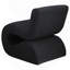 Chaise courbée rembourrée sans accoudoirs Charcoal Boucle-409058644