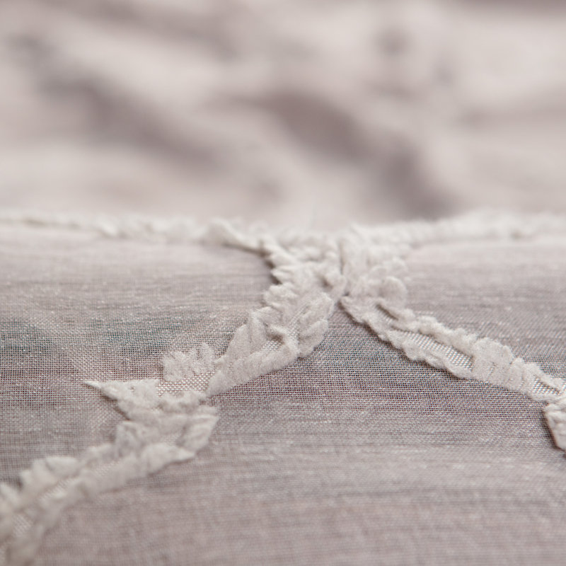 Paire de rideaux transparents avec œillets Ashat, Taupe, L 52 po x L 63 po