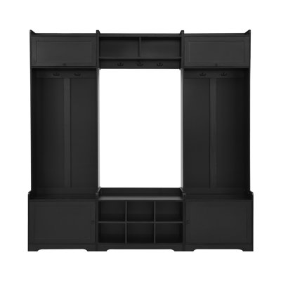 4-in-1 Entryway Hall Tree Bench