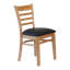 Wooden Ladder Back Bar Chair with PU Leather Upholstered Seat
