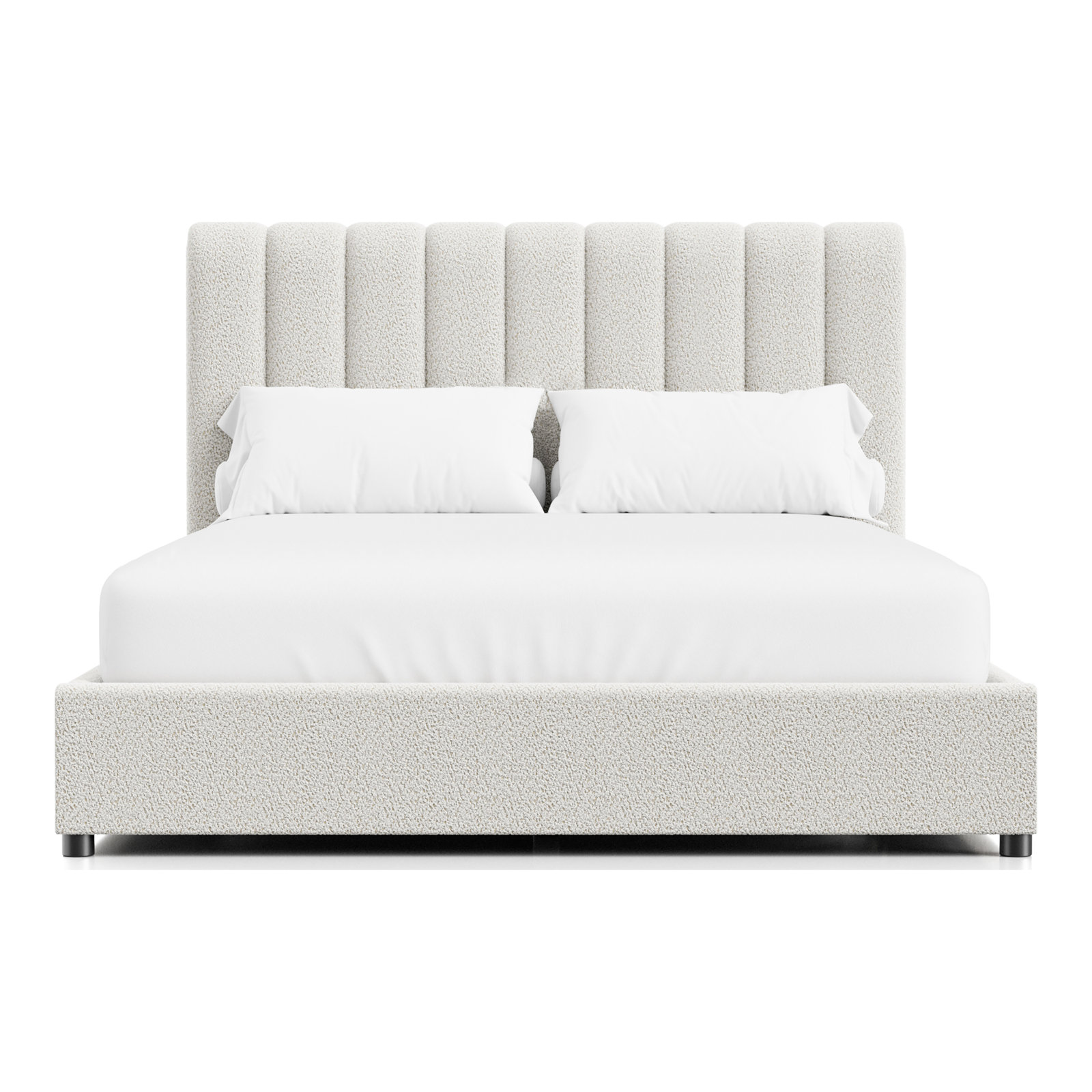 Celal Platform Bed, King, White