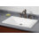 Lavabo de salle de bain rectangulaire encastré en porcelaine vitrifiée Estoril