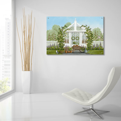  «Greenhouse In Spring» par Tanya Nyp, art mural en verre acrylique, 36 po x 24 po