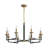 8 - Light Black And Gold Candle Style Simple Metal Chandelier