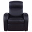 Fauteuil inclinable noir rembourré avec porte-gobelet