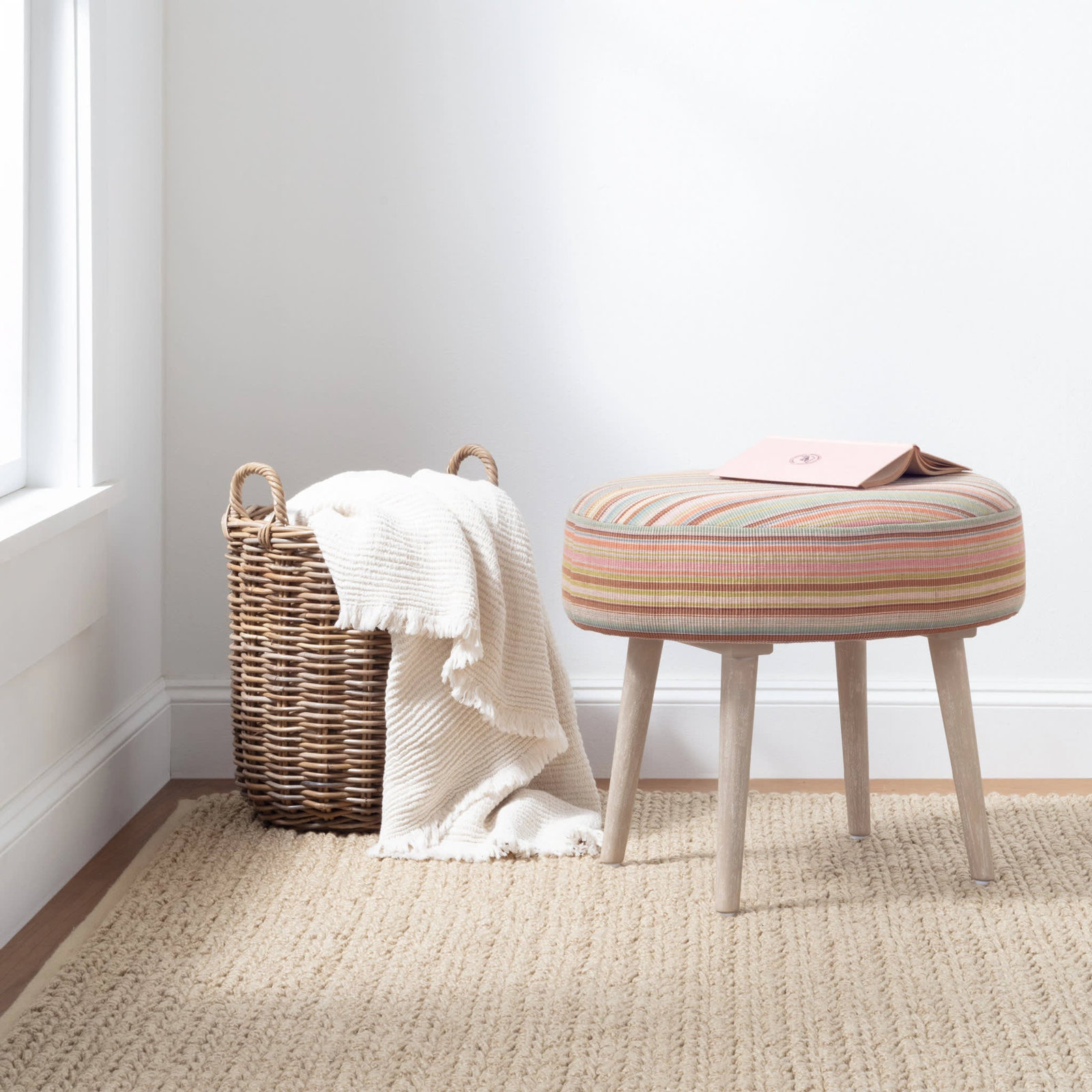 Veranda Natural Hand-Woven Performance Rug, Rectangle 2' x 3'