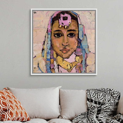 Portrait d'une femme en blanc par Anna Kostenko - reproduction sur toile