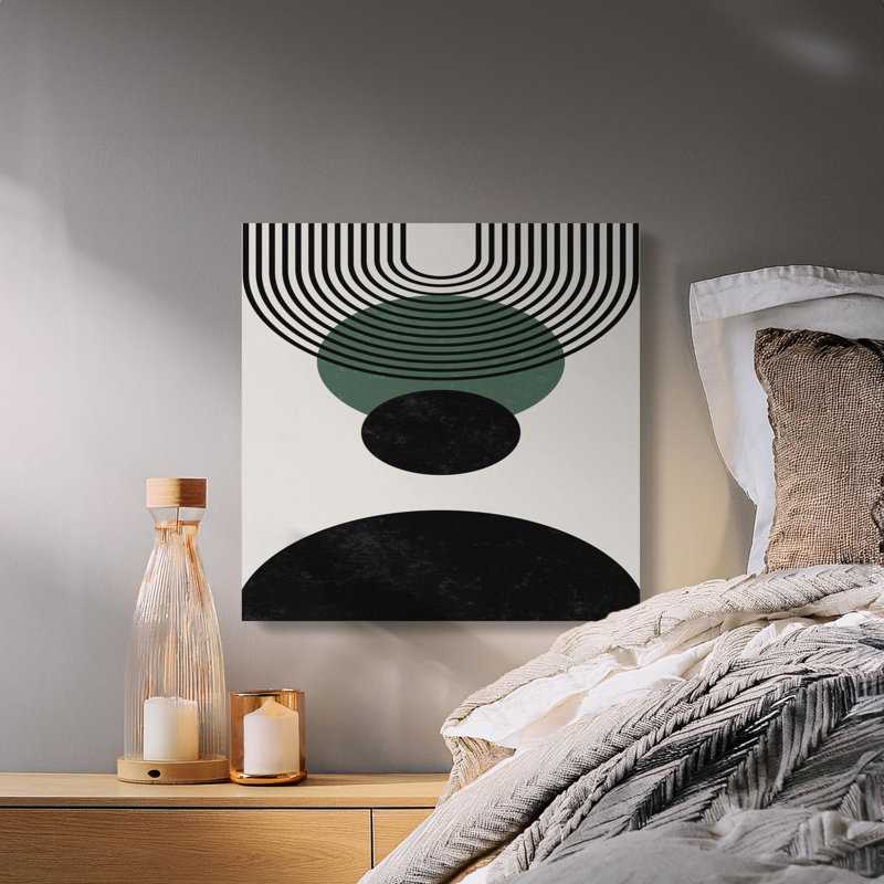 Wrapped Canvas Print Set, 76.2 cm H x 76.2 cm W, Black/Green
