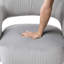 Élégante chaise pivotante en velours côtelé gris, structure en bois massif, polyvalente pour la maison en velours côtelé à 360 degrés et contreplaqué, utilisation-611525849