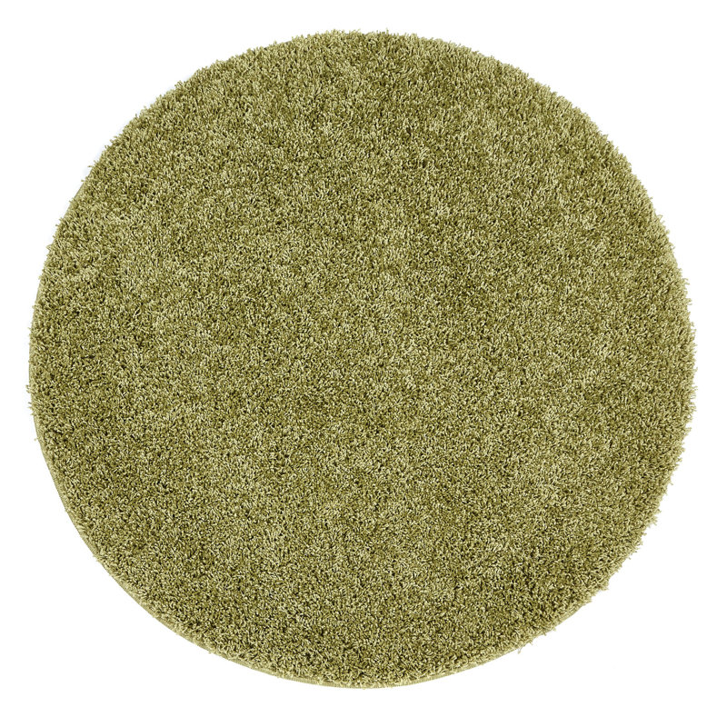 Solid Colour Machine Tufted Area Rug, Round 100 cm
