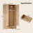Wardrobe Armoire 2 Door 1 Drawer-1787500211