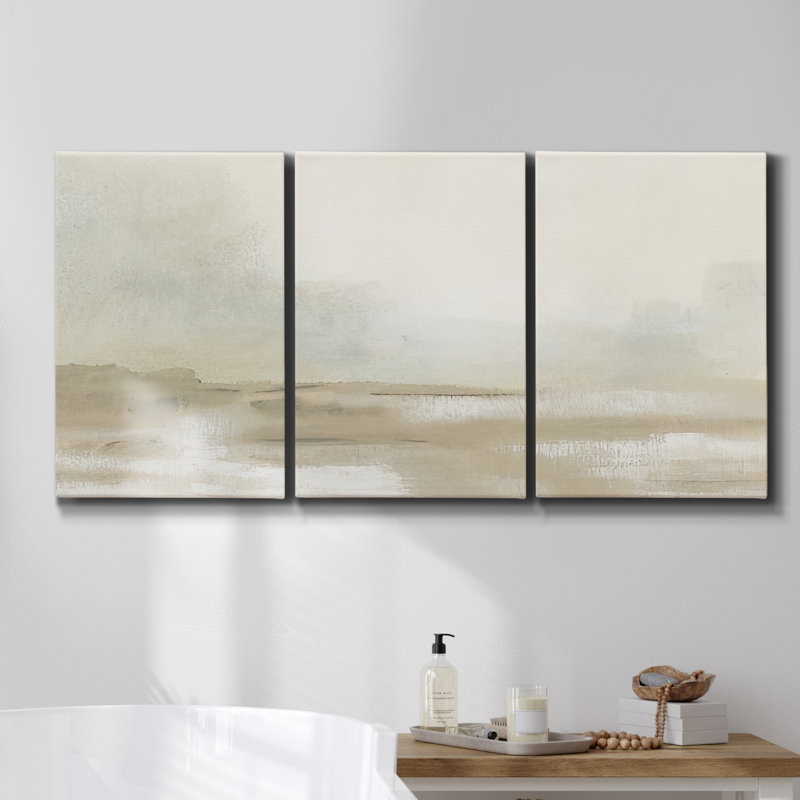 Open Water I - Toile encadrée multi-pièces, H 36 po x l 72 po x P 2 po