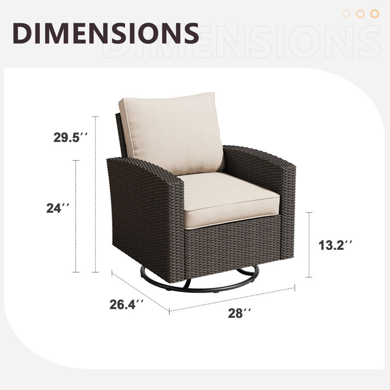 Fauteuil club pivotant avec coussins, Sable