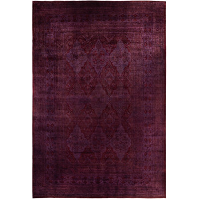 Rachal One-of-a-Kind Hand-Knotted Area Rug - Purple, 12' 2" x 17' 10"