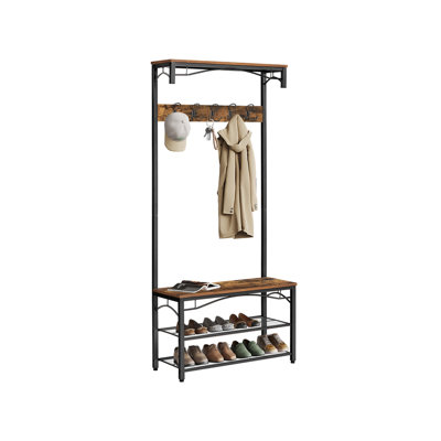 Jenifer 80 cm W Hall Tree with Storage Bench and Shoe Storage
