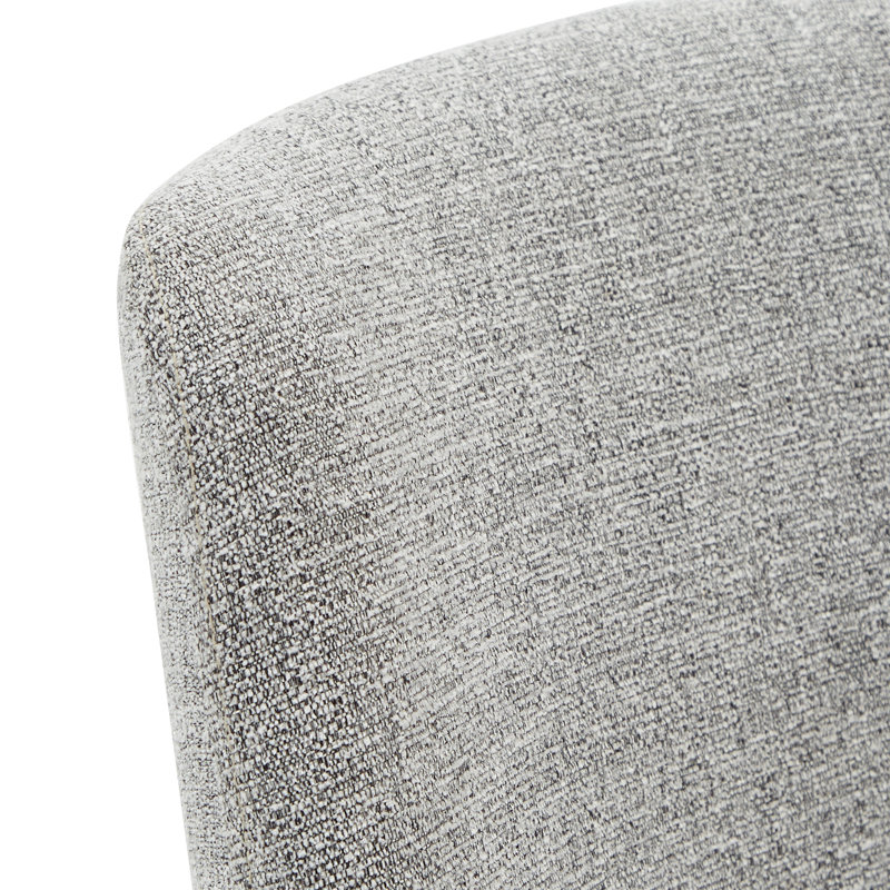 Upholstered Counter Stool with Metal Frame, Light Gray Heathered, Bar Stool (29" Seat Height)