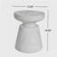 Table d'appoint d'extérieur en travertin Ponti, blanc